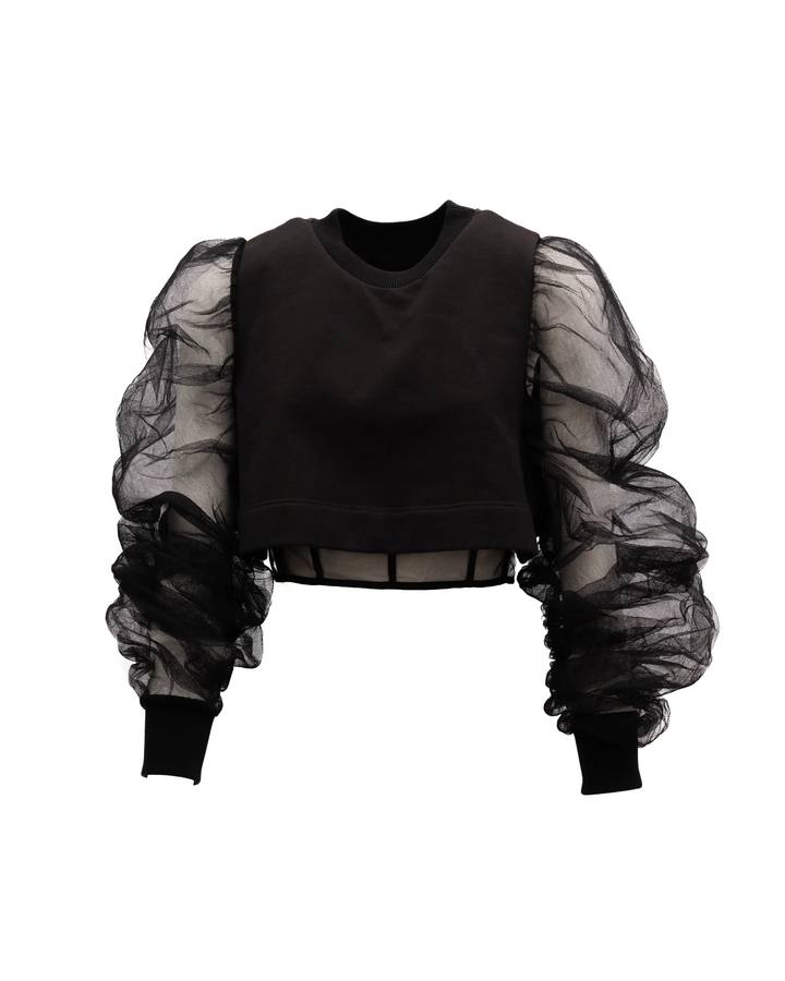 Alexander McQueen Sample Sale | Alexander McQueen Women Cotton Longsleeved croptop - | Designer outlet