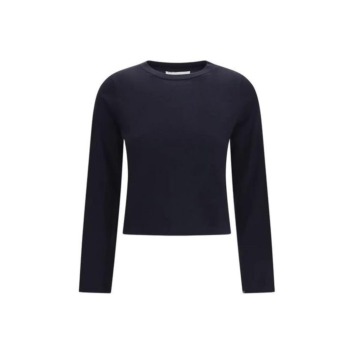 Extreme Cashmere Sample Sale | Extreme Cashmere Blue Cotton Long Sleeve T-Shirt - | Designer outlet