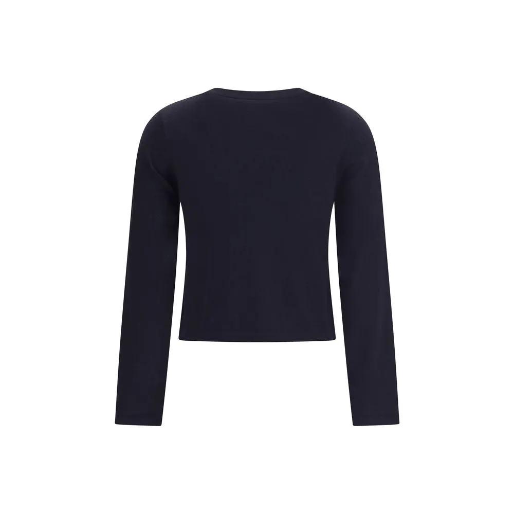 Extreme Cashmere Sample Sale | Extreme Cashmere Blue Cotton Long Sleeve T-Shirt - | Designer outlet