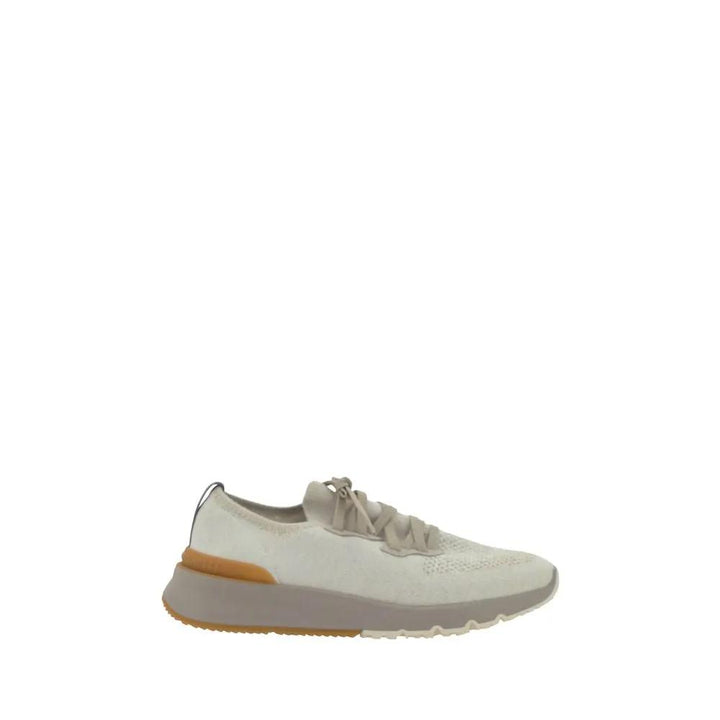 Brunello Cucinelli Sample Sale | Brunello Cucinelli White Cotton Athletic Sneakers - | Designer outlet