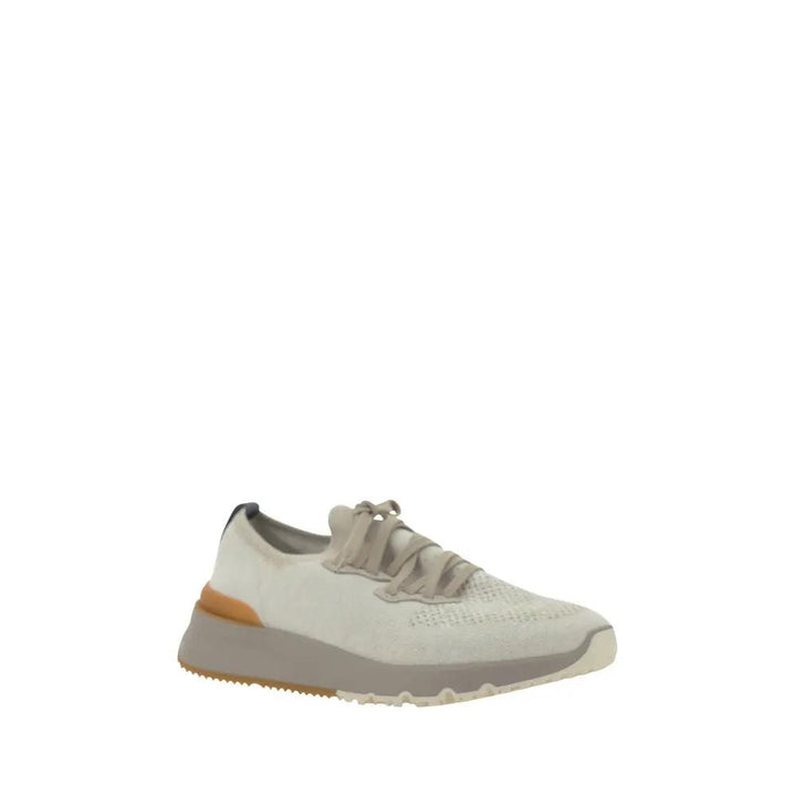 Brunello Cucinelli Sample Sale | Brunello Cucinelli White Cotton Athletic Sneakers - | Designer outlet