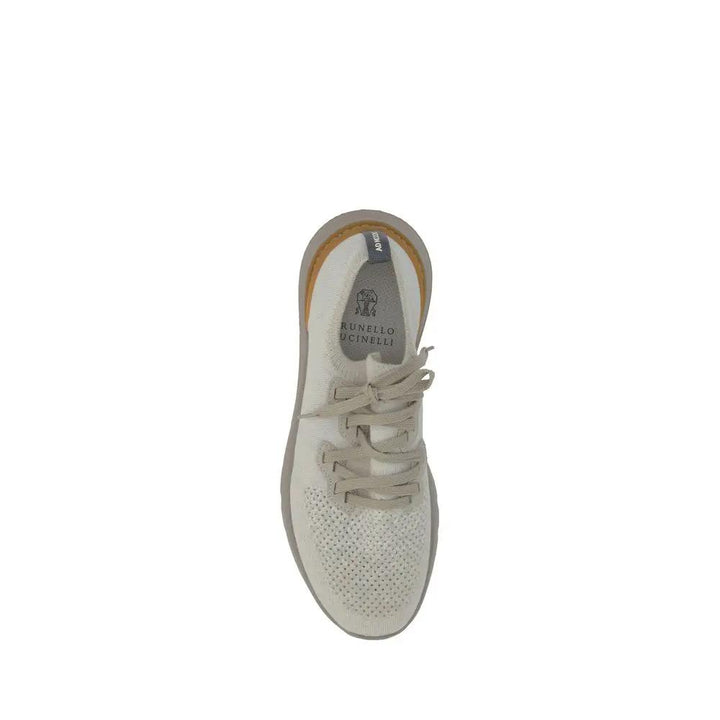 Brunello Cucinelli Sample Sale | Brunello Cucinelli White Cotton Athletic Sneakers - | Designer outlet
