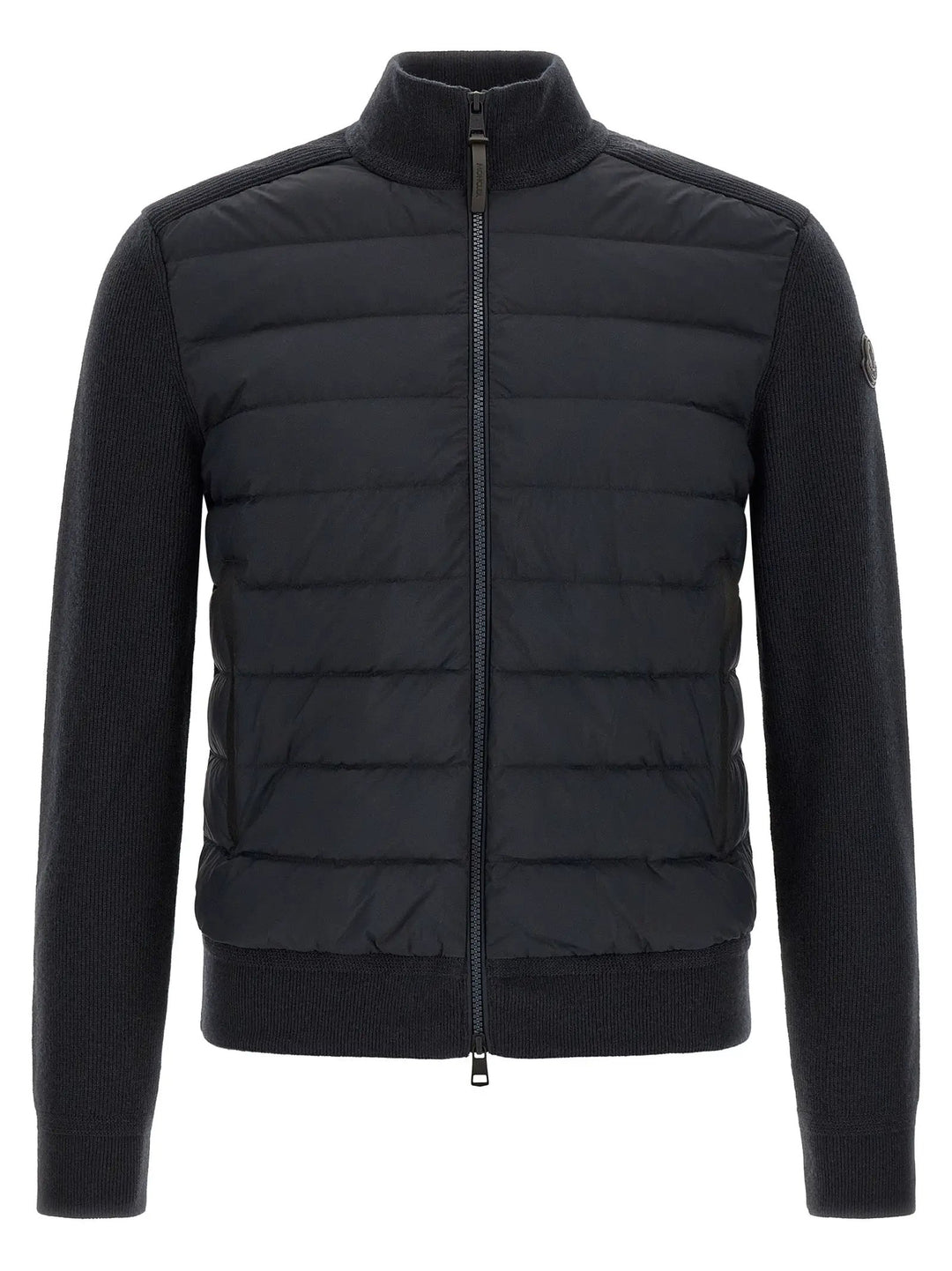 Moncler Blue Leather Cardigan