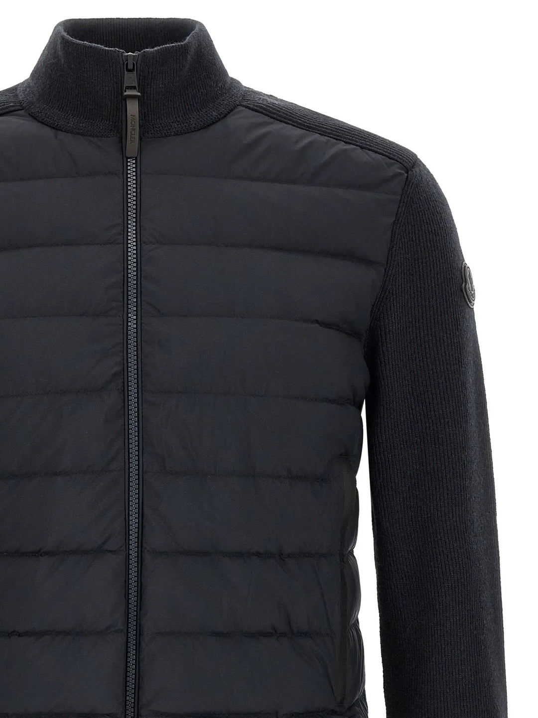 Moncler Blue Leather Cardigan