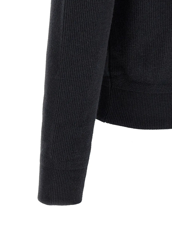 Moncler Blue Leather Cardigan