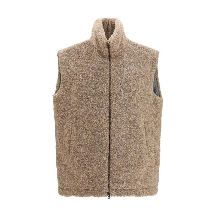 Herno Beige Polyester Sleeveless Jacket