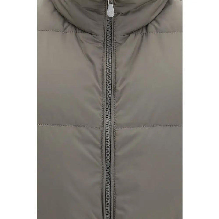 Brunello Cucinelli Gray Polyester Sleeveless Jacket
