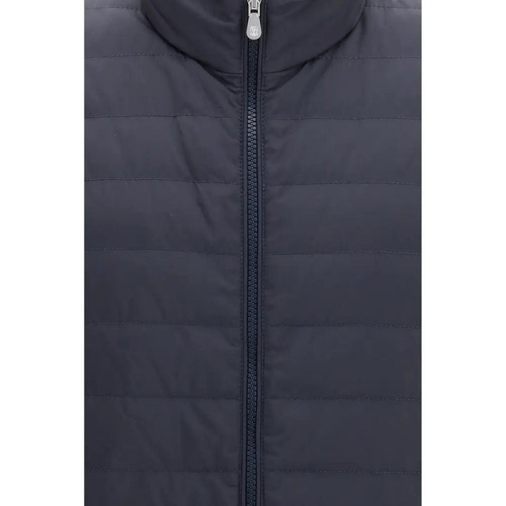 Brunello Cucinelli Blue Polyester Sleeveless Jacket