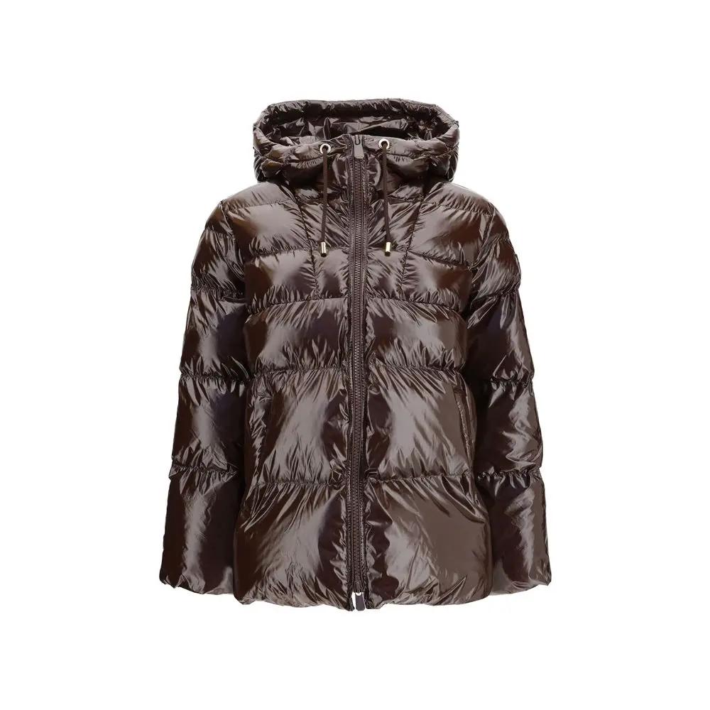 PINKO Brown Polyamide Full-Length Jacket