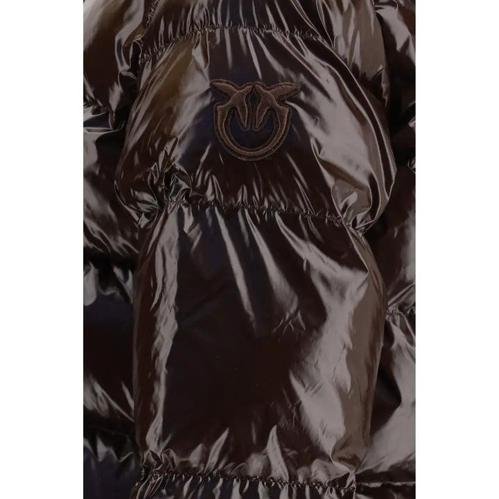 PINKO Brown Polyamide Full-Length Jacket