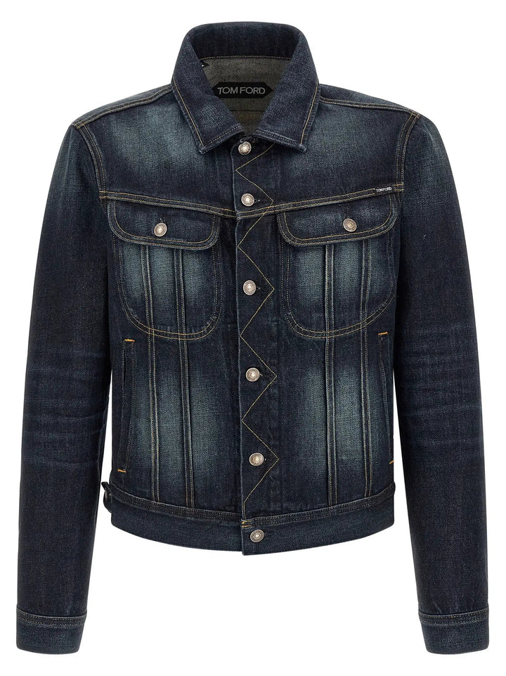 Tom Ford Blue Cotton Denim Jacket