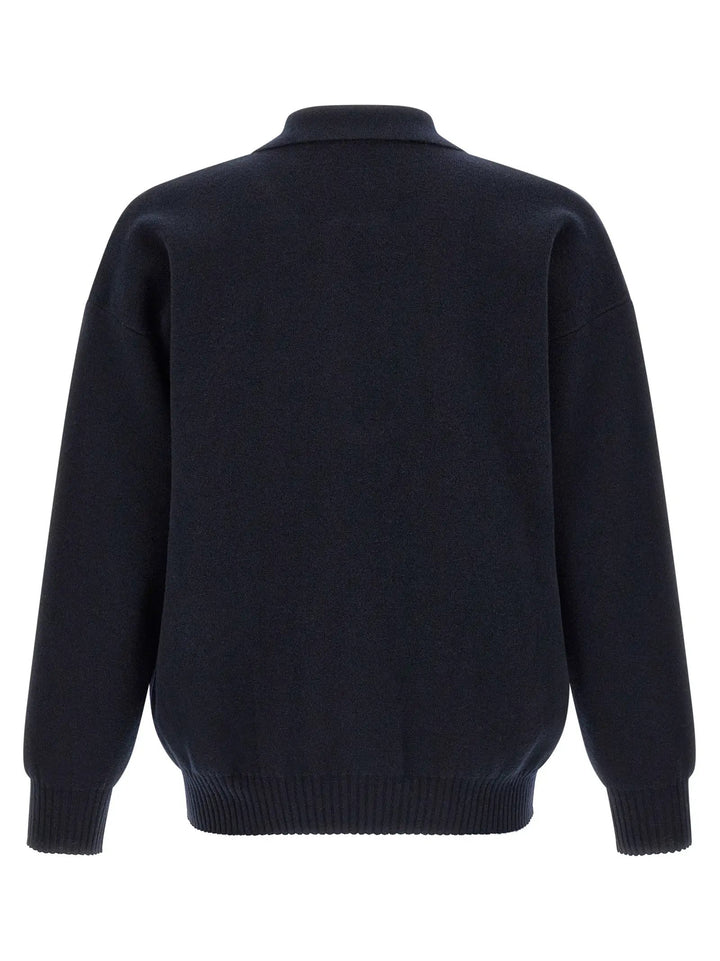 Roberto Collina Blue Merino Wool Polo Shirt