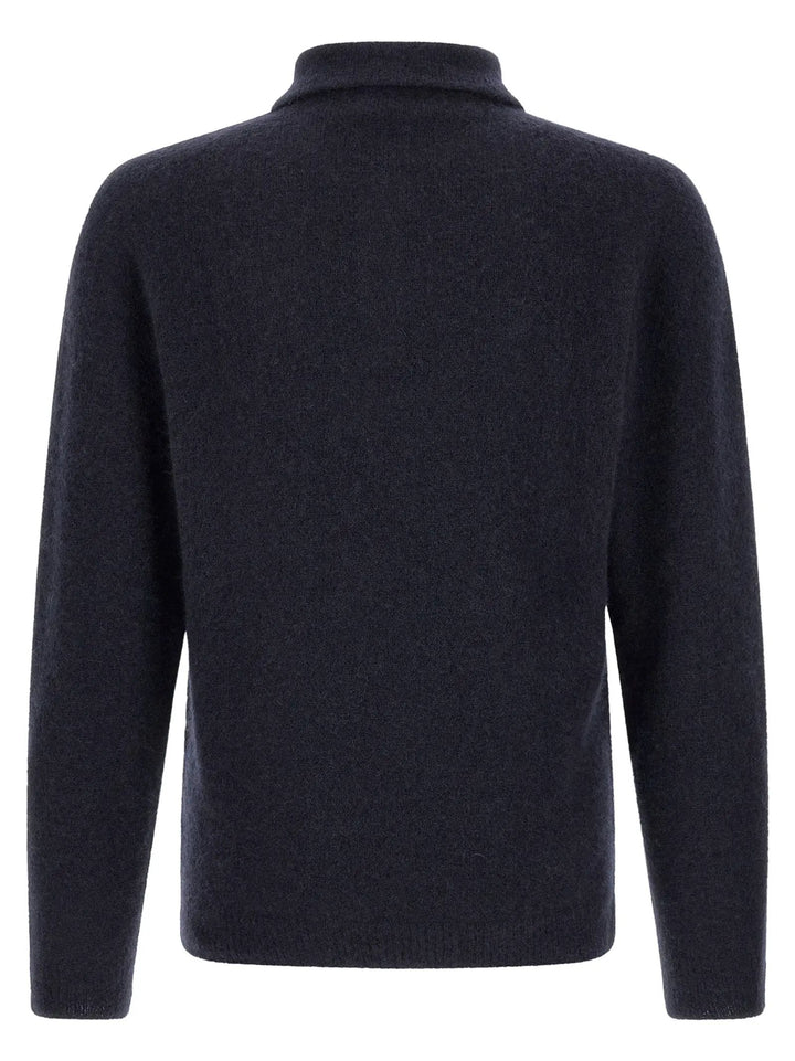 Roberto Collina Blue Cashmere Polo Shirt