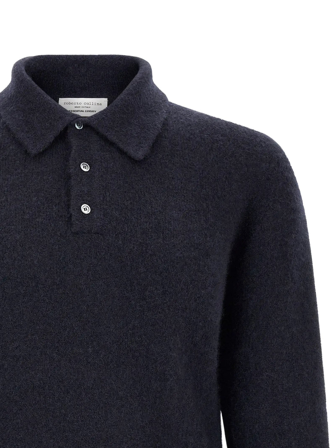 Roberto Collina Blue Cashmere Polo Shirt