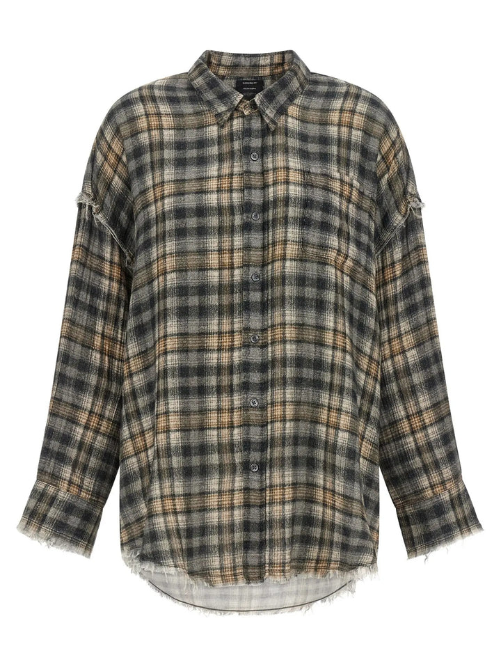R13 Gray Cotton Blouse