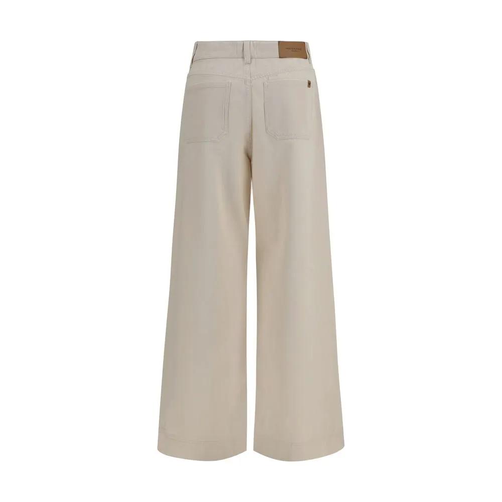 Max Mara Sample Sale | Max Mara White Cotton Casual Pants - | Designer outlet