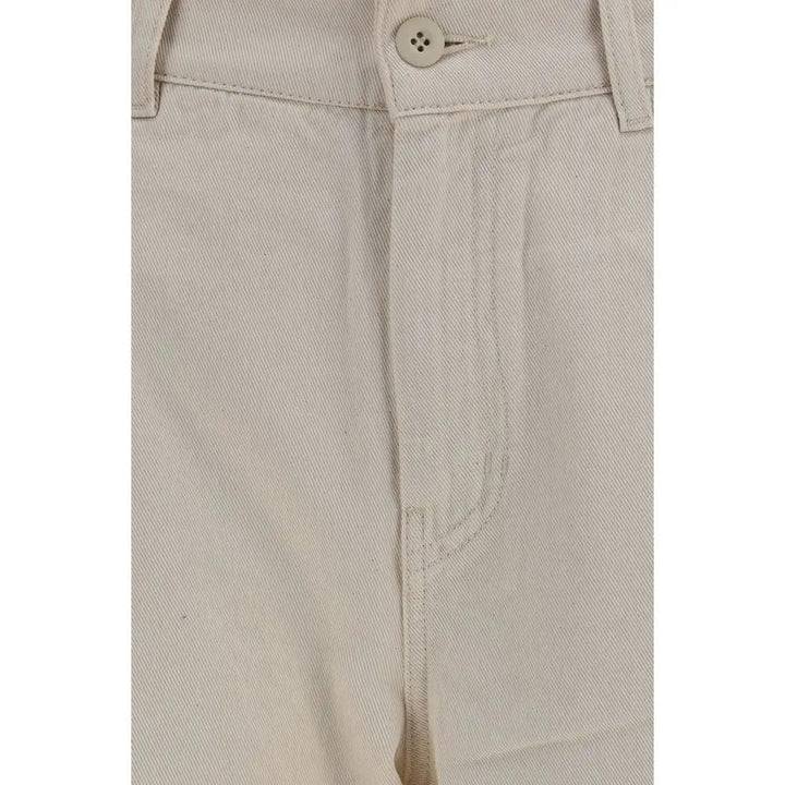 Max Mara White Cotton Casual Pants