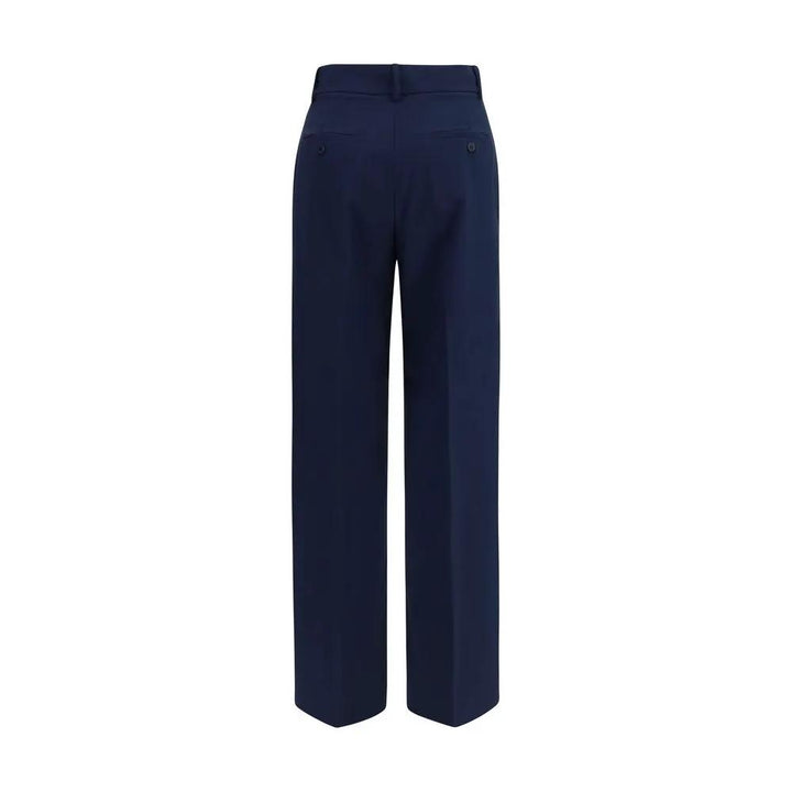 Max Mara Blue Wool Oves Aries Casual Pants
