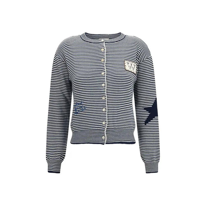 Max Mara Blue Cotton Cardigan