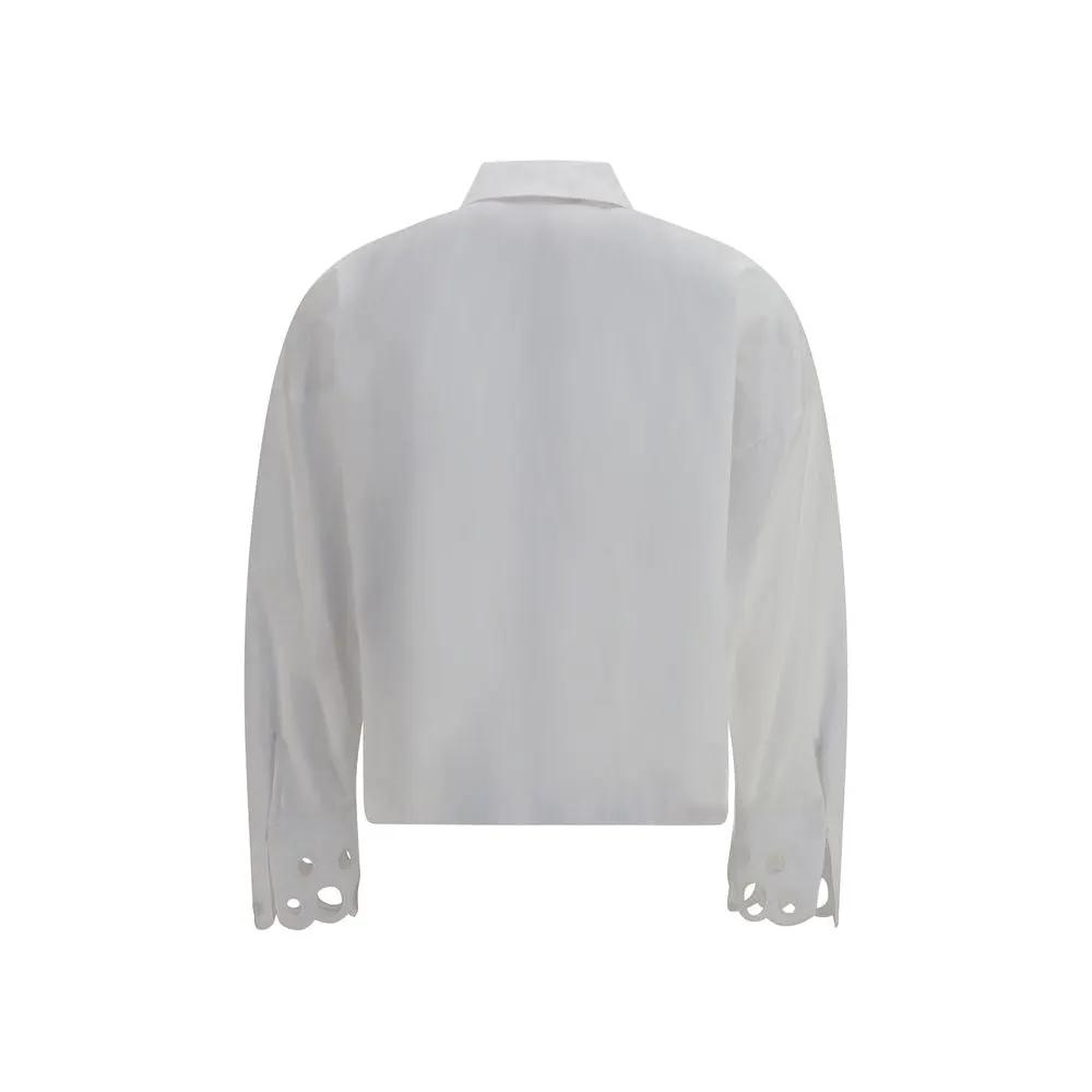 Max Mara White Cotton Dress Shirt
