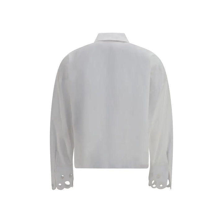 Max Mara White Cotton Dress Shirt