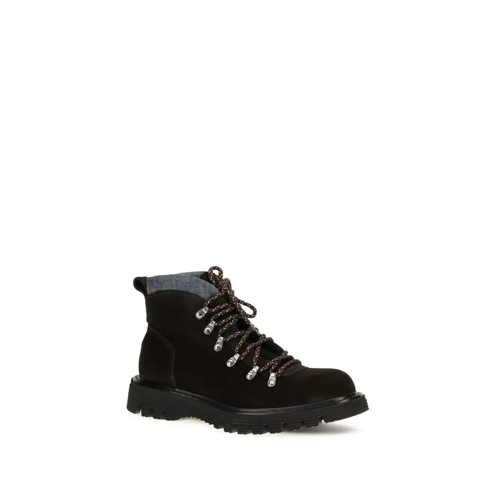 Fratelli Rossetti Sample Sale | Fratelli Rossetti Brown Suede Leather Lace-Up Boots - | Designer outlet
