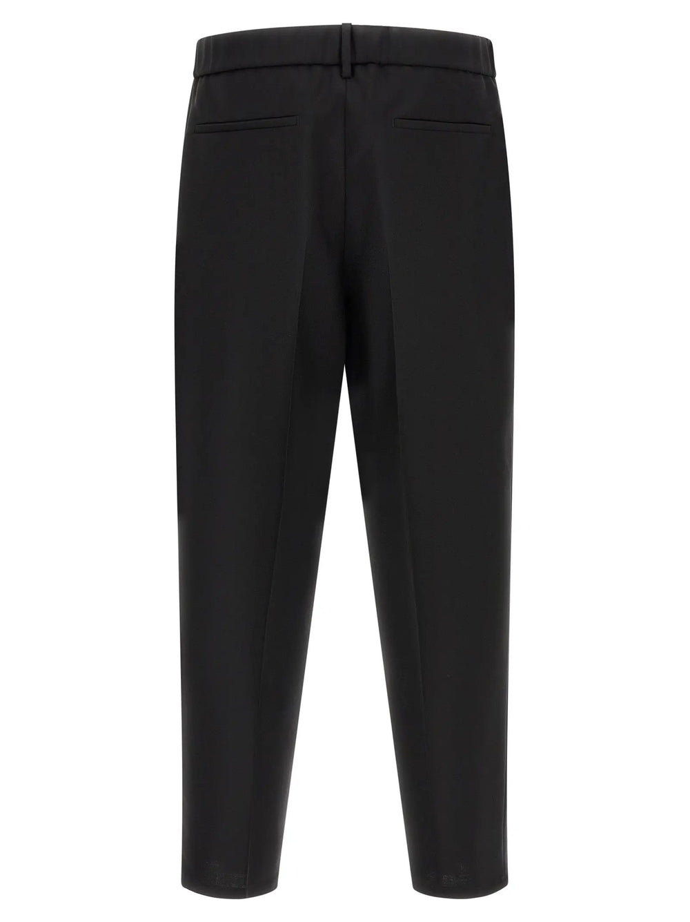 Jil Sander Sample Sale | Jil Sander Black Virgin Wool Cropped Pants - | Designer outlet