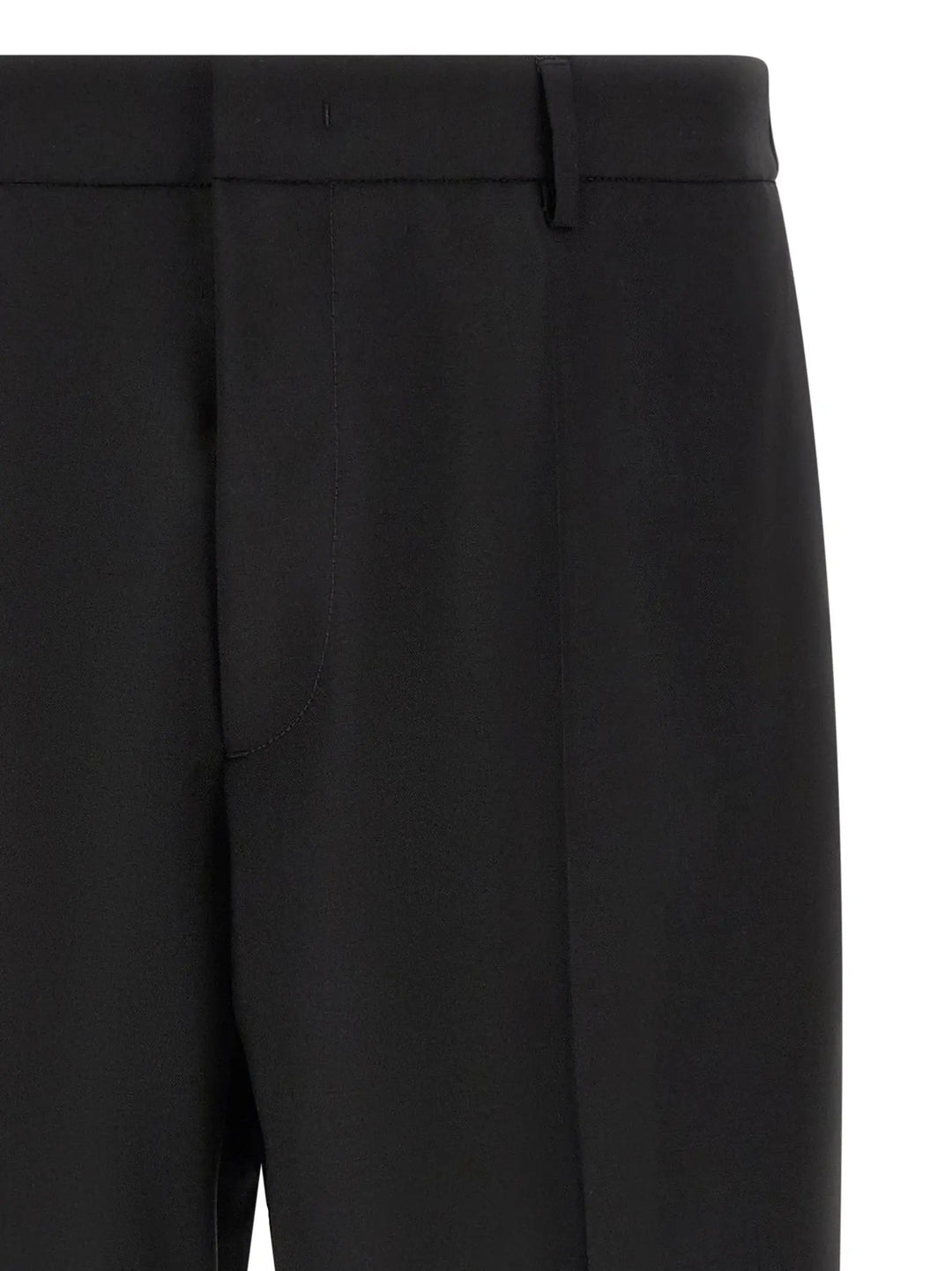 Jil Sander Black Virgin Wool Cropped Pants