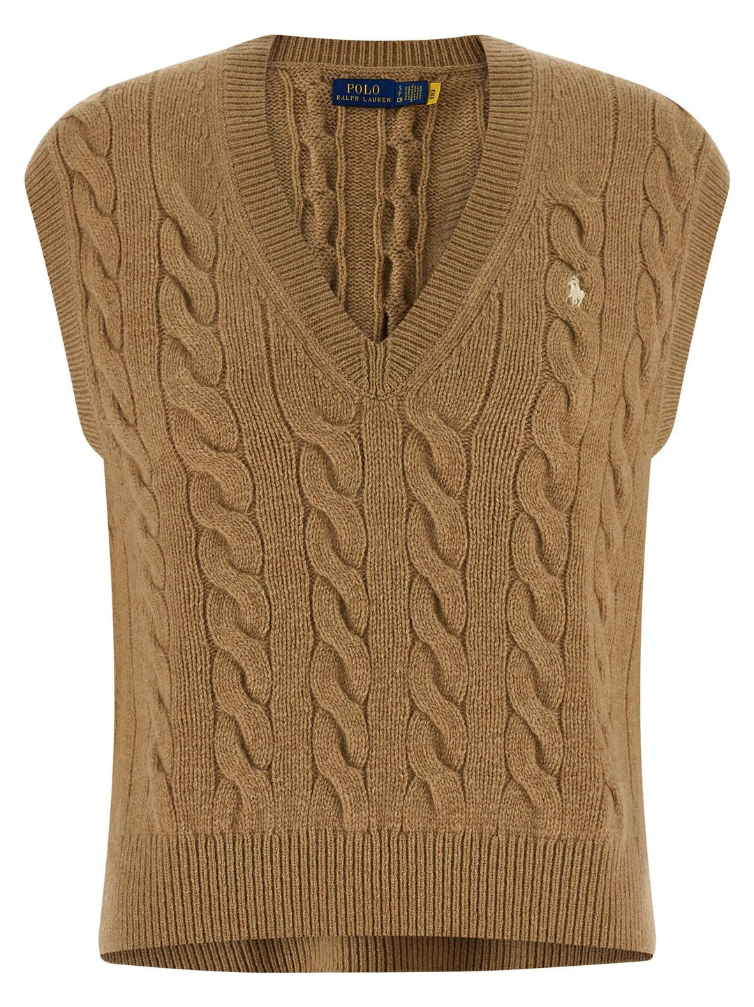 Polo Ralph Lauren Beige Wool Sleeveless Jacket
