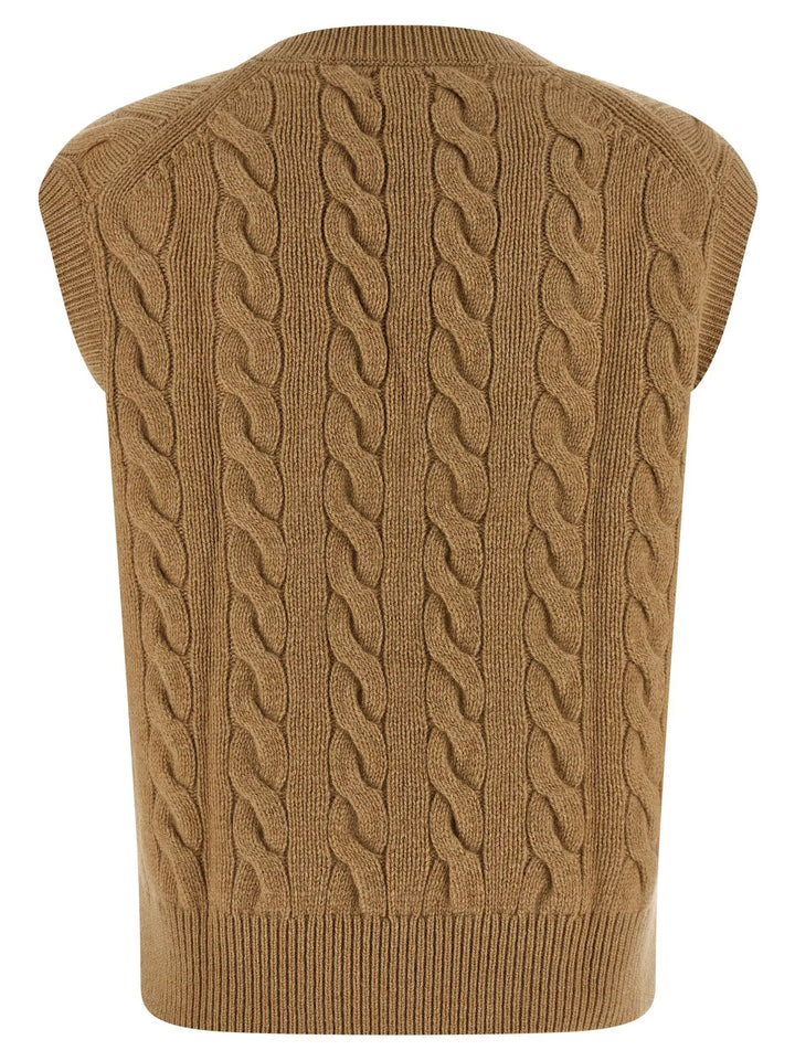 Polo Ralph Lauren Beige Wool Sleeveless Jacket