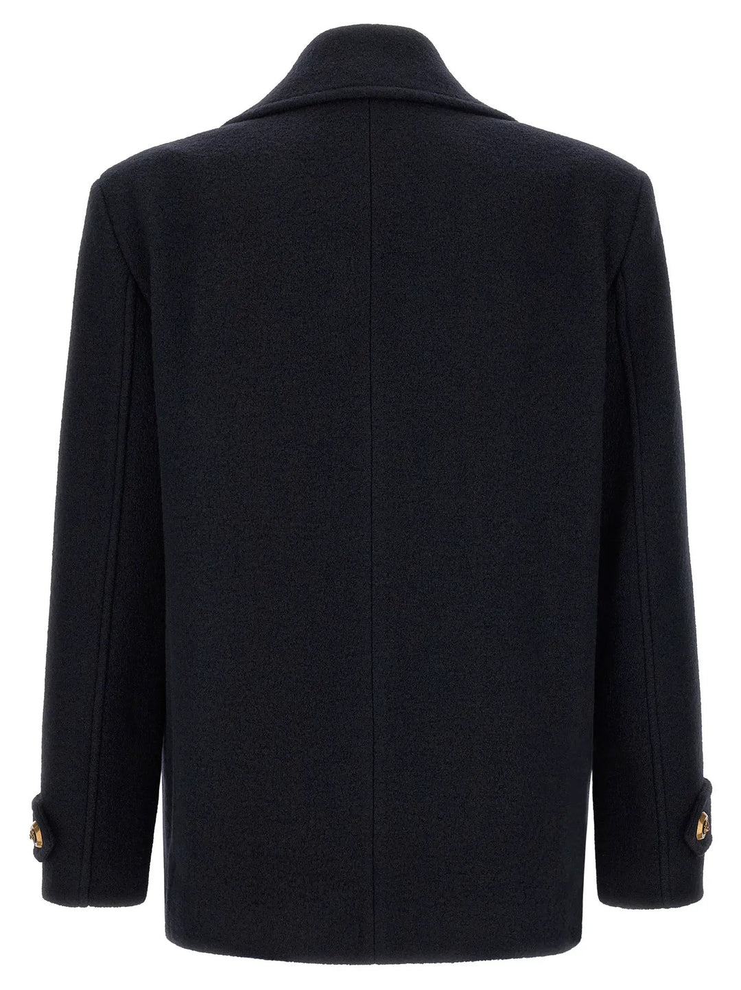 Balmain Blue Virgin Wool Coat