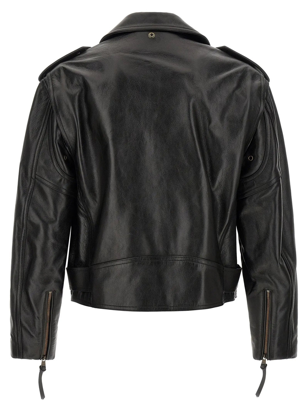 Balmain Black Calfskin Leather Jacket