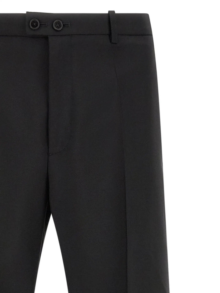 Jil Sander Black Virgin Wool Dress Pants