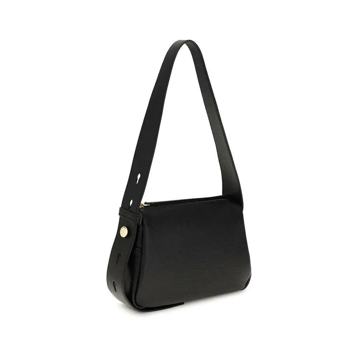 Tory Burch Black Calf Leather Bos Taurus Shoulder Bag