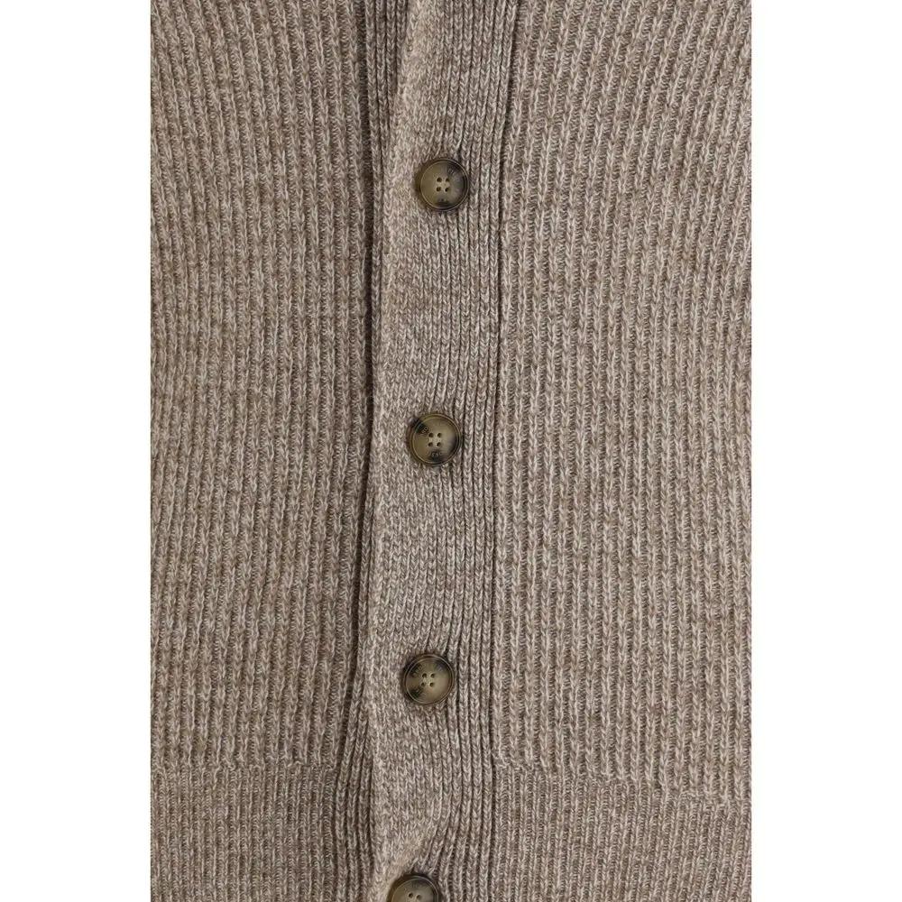 Brooksfield Beige Wool Oves Aries Cardigan