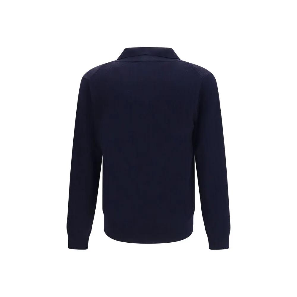 Brooksfield Blue Wool Oves Aries Cardigan