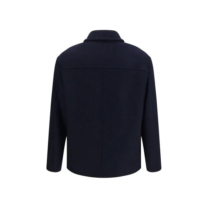 Brooksfield Blue Wool Oves Aries Full-Length Jacket