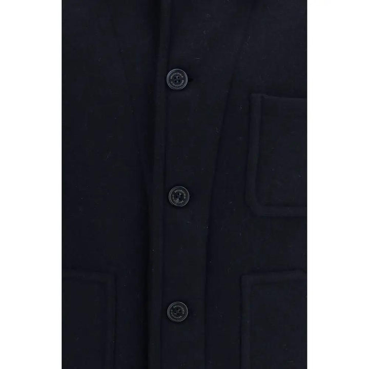 Brooksfield Blue Wool Oves Aries Full-Length Jacket