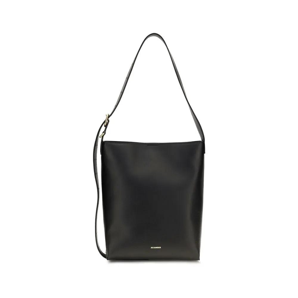 Jil Sander Black Calf Leather Bos Taurus Handbag