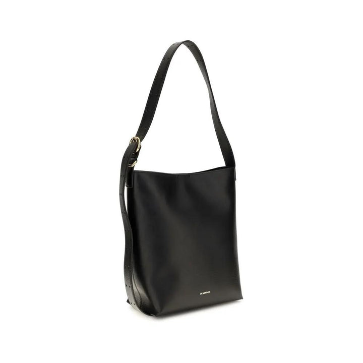 Jil Sander Black Calf Leather Bos Taurus Handbag
