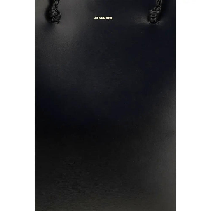 Jil Sander Black Calf Leather Bos Taurus Shoulder Bag