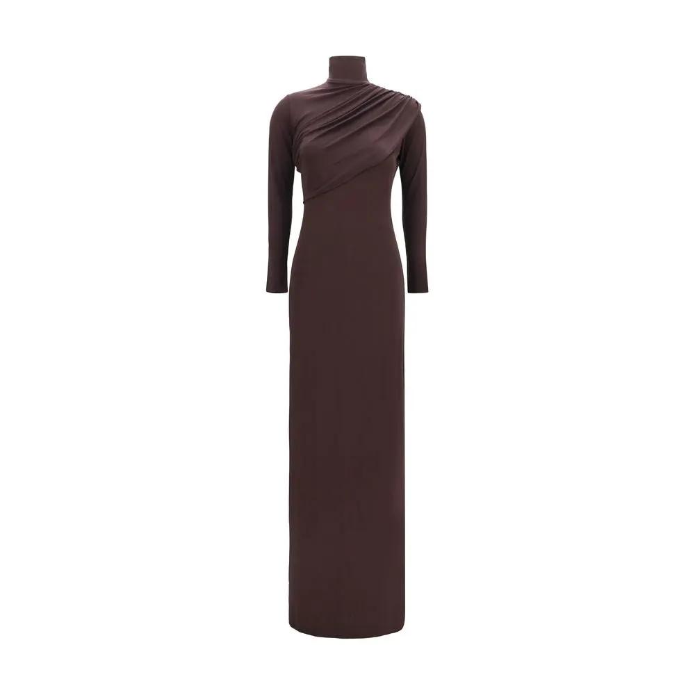 Courrèges Brown Viscose Casual Dress