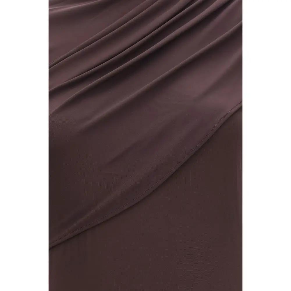 Courrèges Brown Viscose Casual Dress