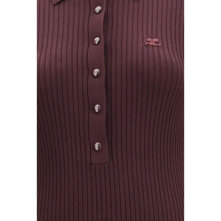 Courrèges Purple Viscose Long Dress