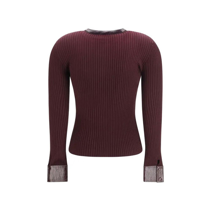Courrèges Bordeaux Viscose Cardigan