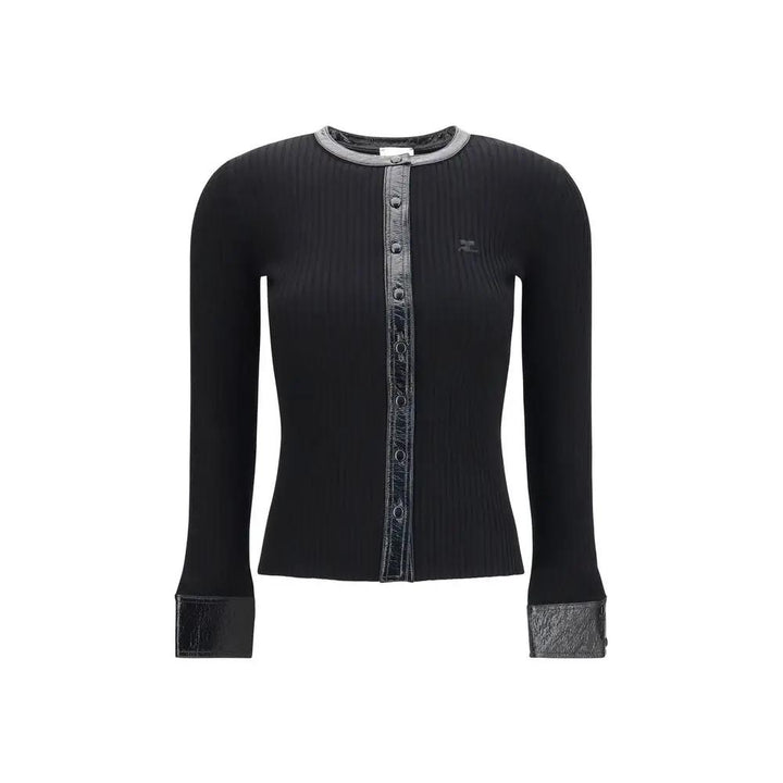 Courrèges Black Viscose Cardigan