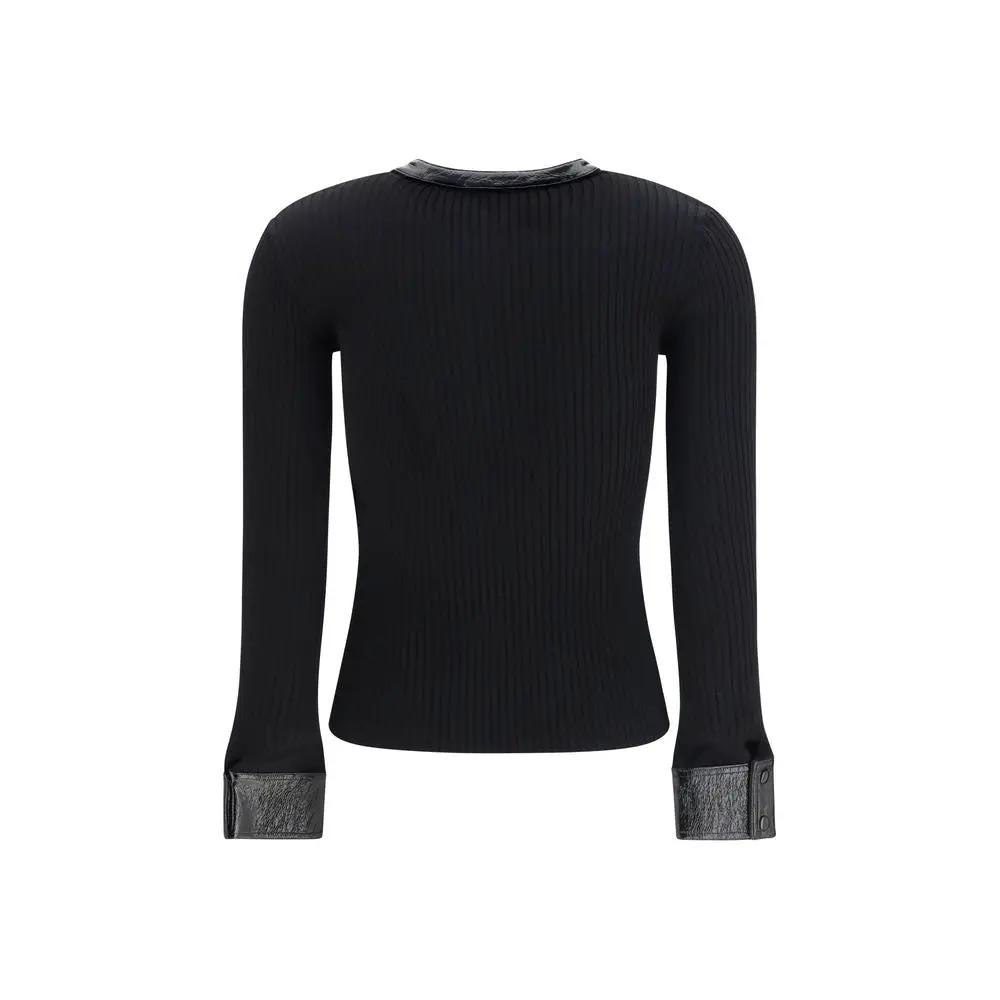 Courrèges Black Viscose Cardigan