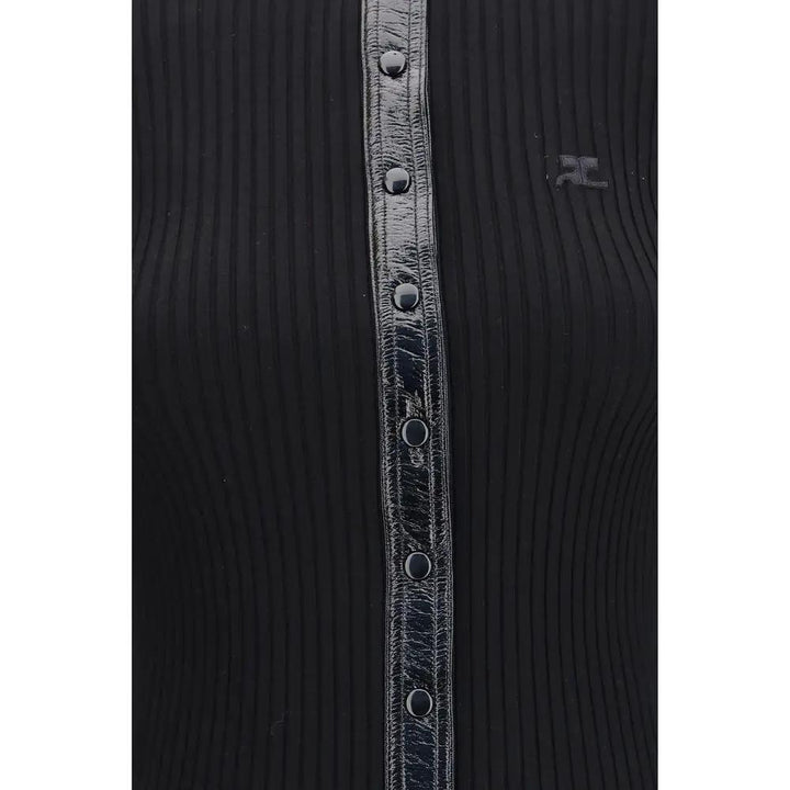 Courrèges Black Viscose Cardigan