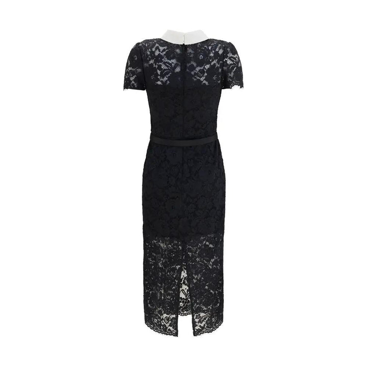 Self-Portrait Black Polyester Casual Dress