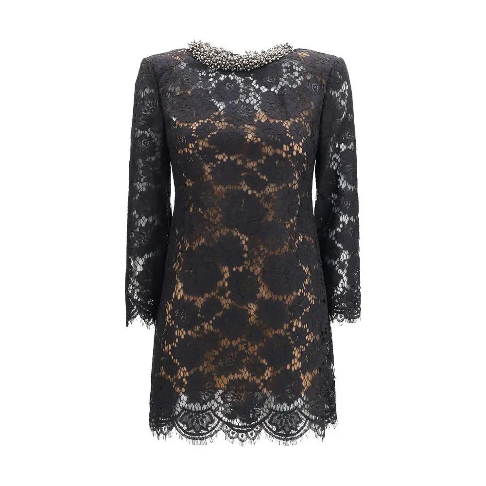 Self-Portrait Black Polyamide Casual Dress